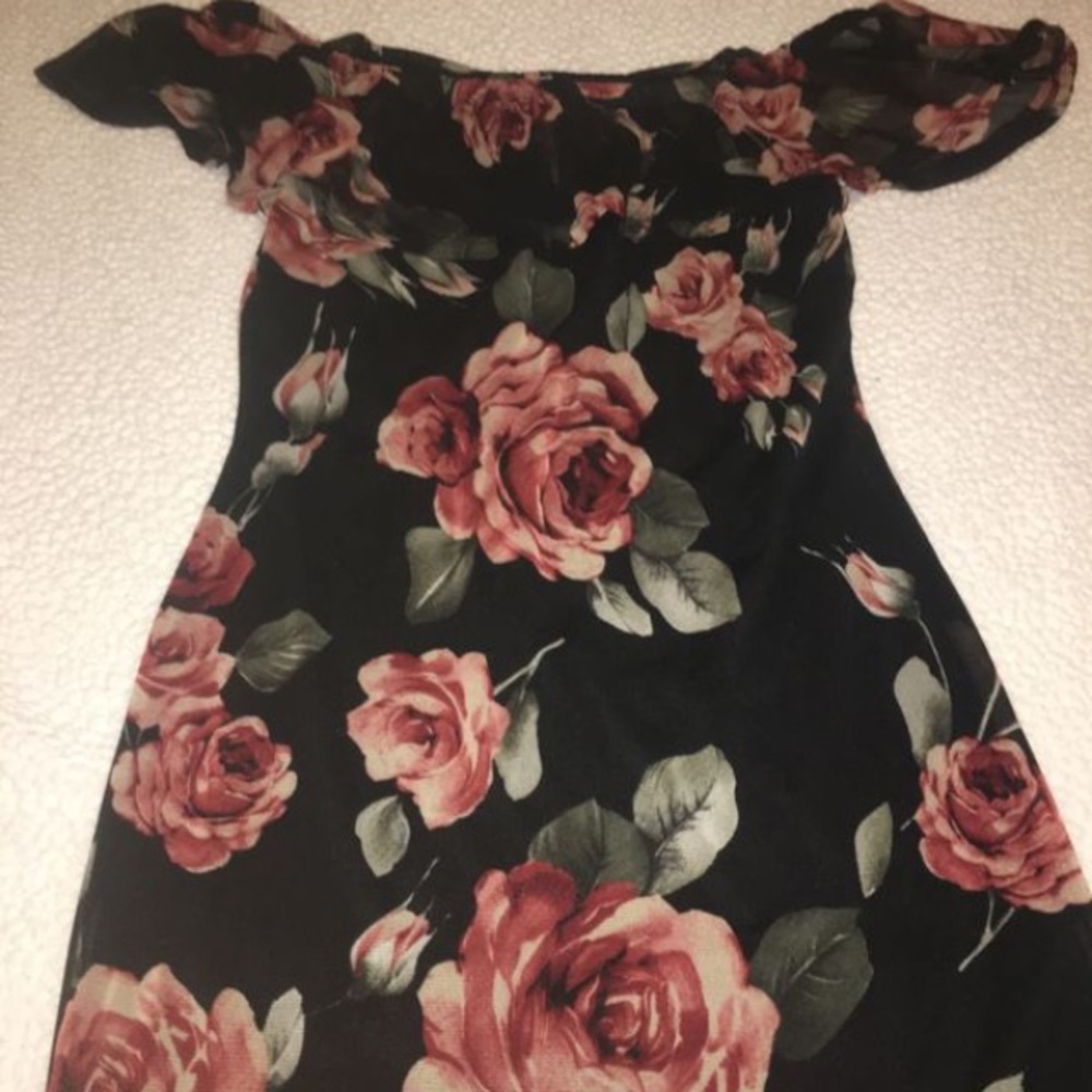 Floral off the shoulder dress